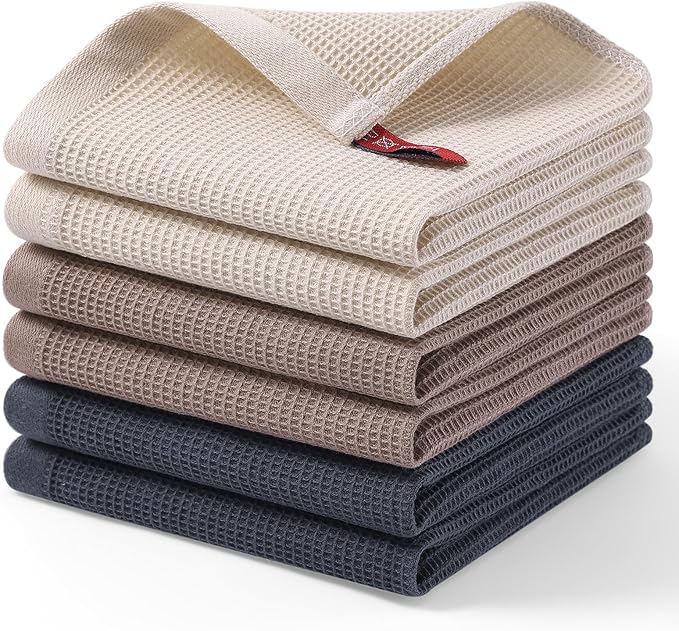 Homaxy 100% Cotton Waffle Weave Dish Cloths by Homaxy
