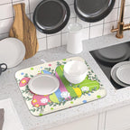 Easter Dish Drying Mat for Kitchen Counter Cute Bunny Rabbit Festival Seasonal - Image 6