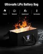 12V 200Ah LiFePO4 Lithium Battery Fireproof Safe Bag, Large Capacity - Image 2