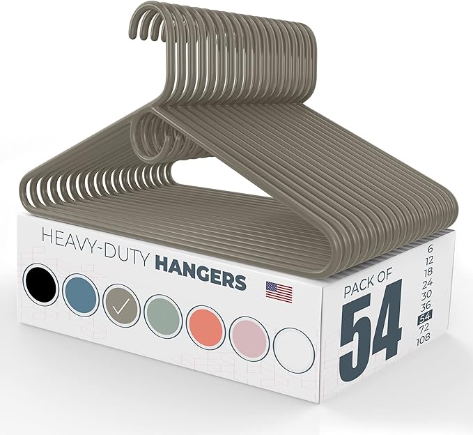 Neaties Heavy Duty Clothes Hangers 50 Pack – Made in The USA – 8lb Capacity by NeatiesHangers