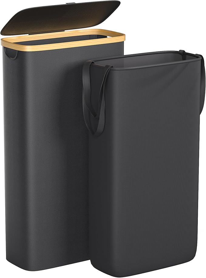 Slim Laundry Hamper, 60L Waterproof Narrow Laundry Basket by Foluck