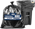 55 Gallon Large Trash Bags 20 Black Contractor Garbage Bags | Heavy Duty Lawn by Houzzkingzusa