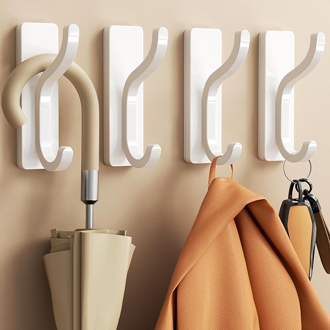 niffgaff Wall Hooks for Coat and Towel: 13lb Adhesive Door Hanger Stick On - Image 9