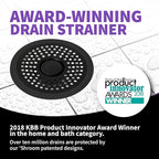 ShowerShroom Ultra Matte Black Hair Catcher, Stainless Steel Drain Protector - Image 3