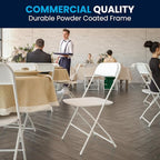 Flash Furniture Hercules Series Plastic Folding Chair - White - 20 Pack 650LB Weight Capacity Comfortable Event Chair-Lightweight Folding Chair - Image 8