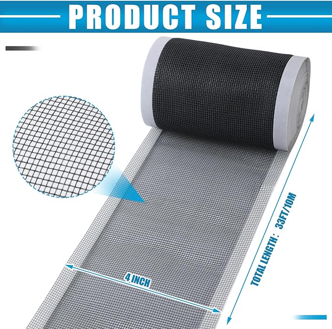 1 Pack 4 Inch x 33 ft Linear Shower Drain Hair Catcher Screen Disposable - Image 2