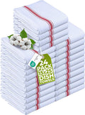Utopia Towels Red Dish Towels 100% Ring Spun Cotton Highly Absorbent & Reusable by UTOPIATOWELS