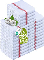 Utopia Towels Red Dish Towels 100% Ring Spun Cotton Highly Absorbent & Reusable by UTOPIATOWELS