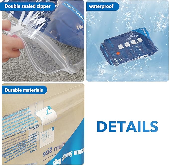 MEIQIHOME Vacuum Storage Bags, Space Saver Sealer Bags, Vacuum seal bags - Image 6