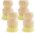 4-Pack Bamboo Dish Brush, Palm Brush Dish Scrubber by LoveBB
