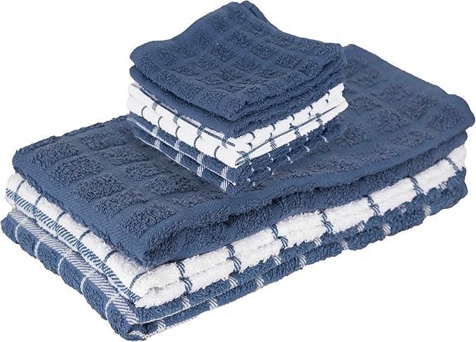 Ritz Premium 3-Pack Kitchen Towel & 6-Pack Dish Cloth Set by Ritz+Foodservice