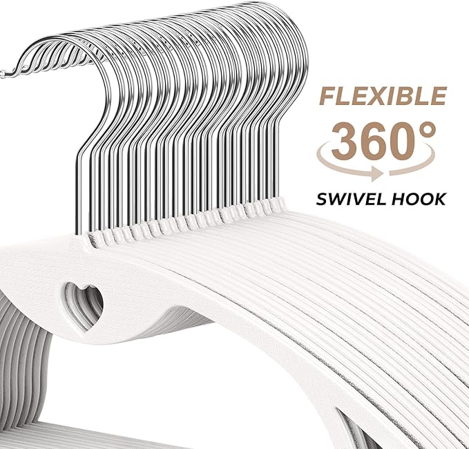 Plastic Hangers 30 Pack: No Shoulder Bumps Ultra Thin Clothes Hanger - Image 5