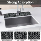 2PCS 24" X 5.5" Kitchen Sink Splash Guard Faucet Mat Aztec Super Absorbent Fast - Image 3