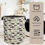Cute Japanese-Style Fish Foldable Laundry Hamper - Image 7
