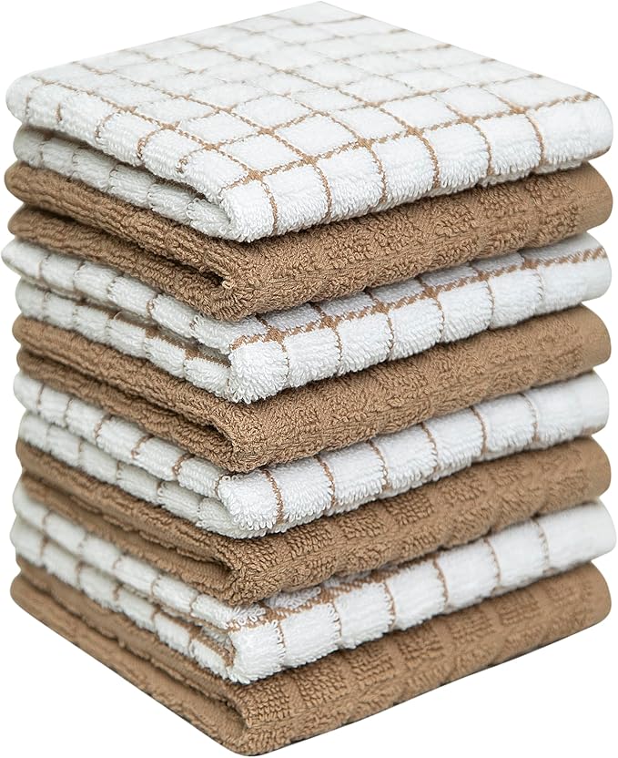 Bumble Dish Cloths | 12" x 12" | 100% Cotton Kitchen Towels | 405 GSM | Soft by BumbleTowels