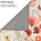Mandala Flowers Dish Drying Mat 16x18 Inch, Microfiber Absorbent Fast Dry Mat - Image 5