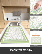 Rnivvi Dish Drying Mat for Kitchen Counter, XL 15 x 24" Cute Flower Theme - Image 6