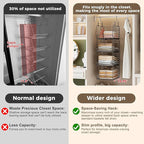 4" Extra Deeper Hanging Closet Organizers and Storage, 4 Tier Foldable Wire - Image 4