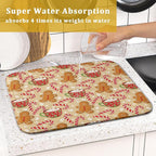 Christmas Gingerbread Man Dish Drying Mat - Image 7