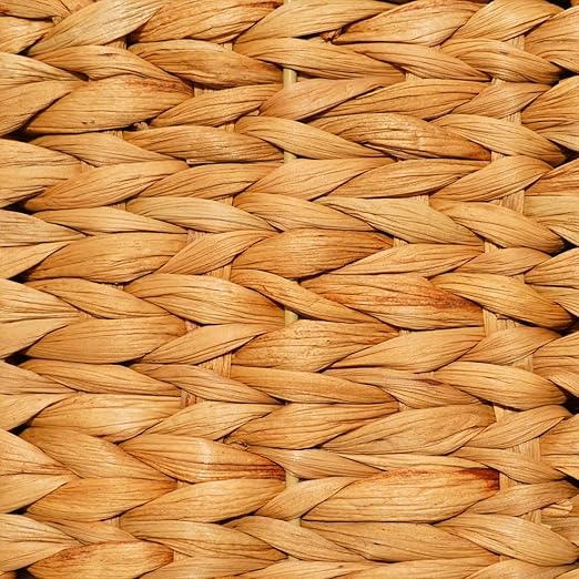 PINXIURY Bathroom Wicker Trash Can Handwoven Wicker Waste Basket - Image 6