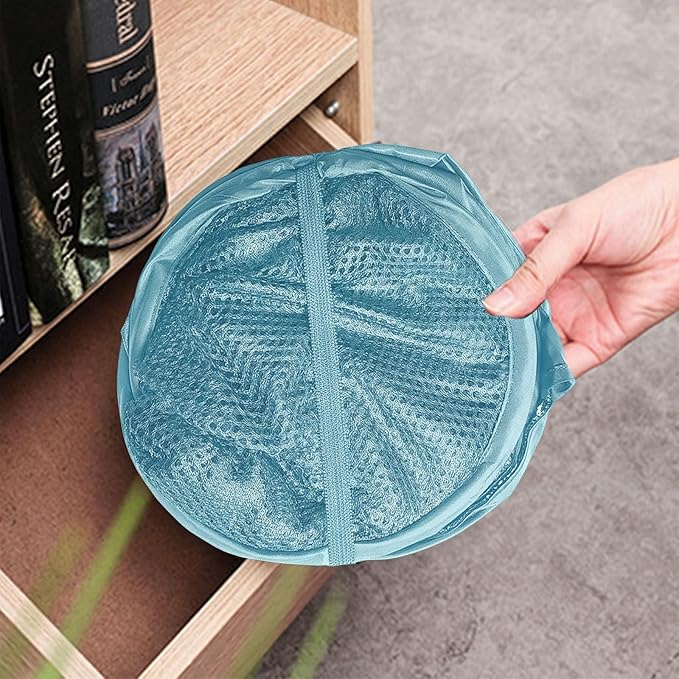 The upgraded pop-up laundry basket features a breathable side pocket mesh design - Image 6