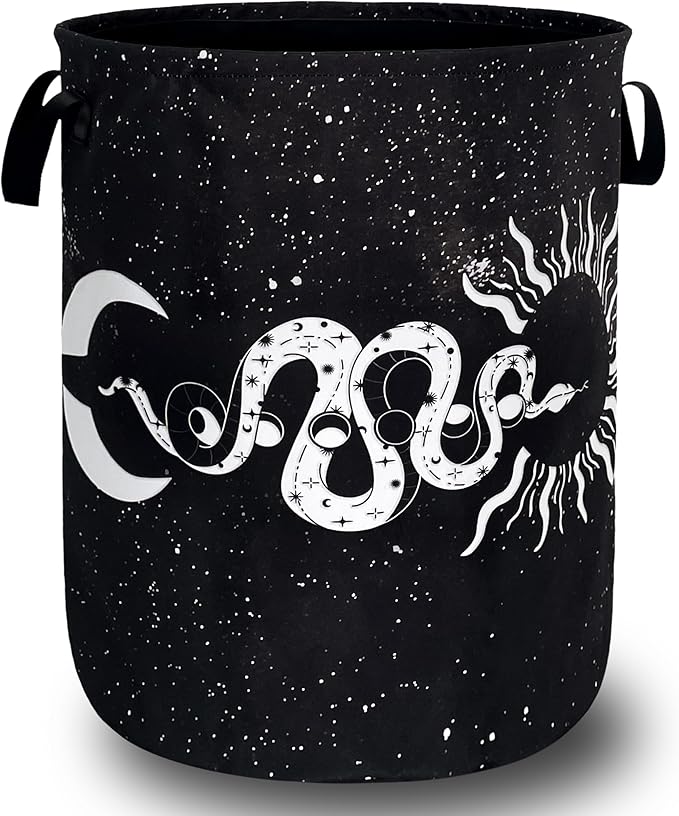 Funny Snakes Laundry Basket Oxford Cloth Sun Starry Sky Moon Laundry Hamper by Unknown