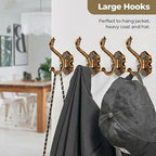 3 Pack Coat Hooks Metal Vintage Dragon Shape Hooks, Heavy Duty Large Double Hook - Image 5