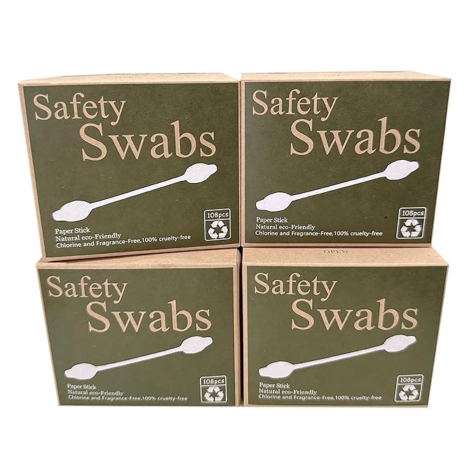 4 Packs Safety Cotton Swabs by qzcccecl