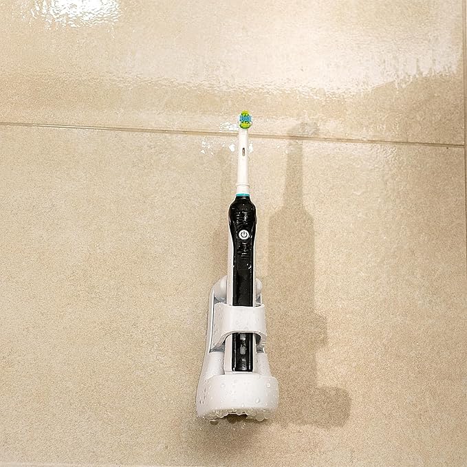 Perlin Electric Toothbrush Holder Wall Mounted No Drilling Self Adhesive - Image 7