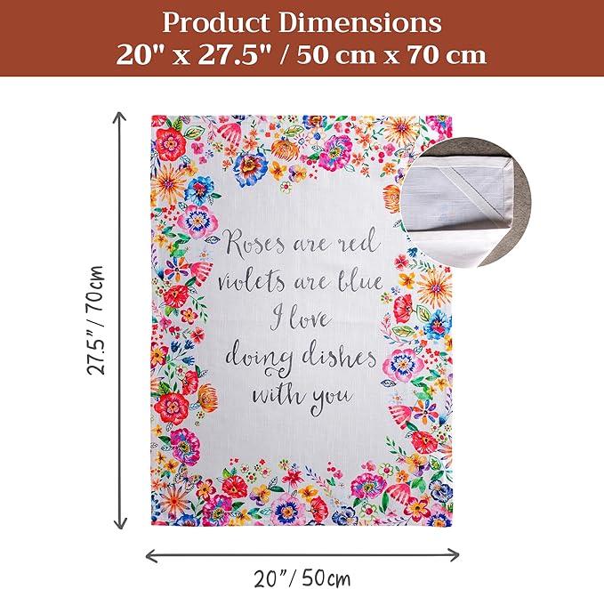 Maison d' Hermine Kitchen Towels Set of 3 100% Cotton 27.50" x 20" Reusable - Image 7