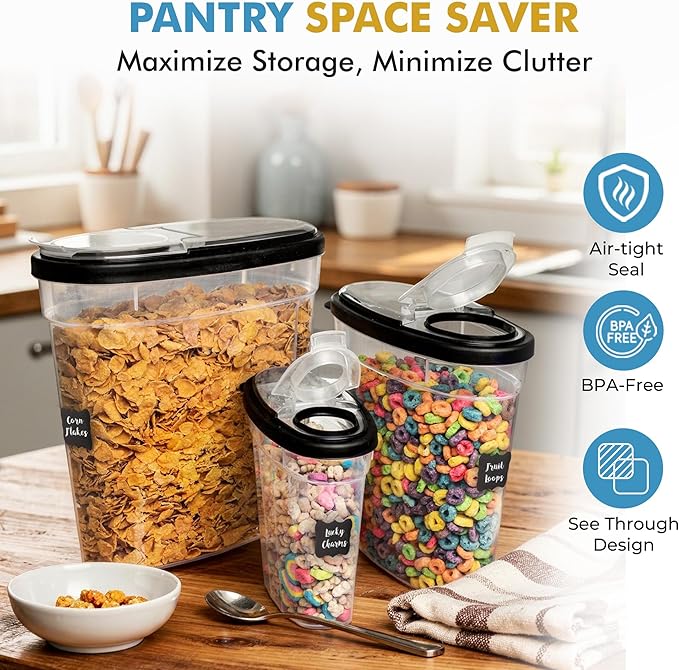 Shazo 3 PC Cereal Container Storage Set - Image 9