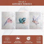 Maison d' Hermine Kitchen Towels Set of 3 100% Cotton 27.50" x 20" Reusable - Image 2