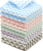 Microfiber Cleaning Cloth Lint Free Cleaning Rags, 10 Pack Fast Drying Dish Rags by HFGBLG