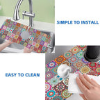 Faucet Draining Mat For Kitchen Sink Mexican Tiles Diatom Mud Absorbent Drain - Image 5