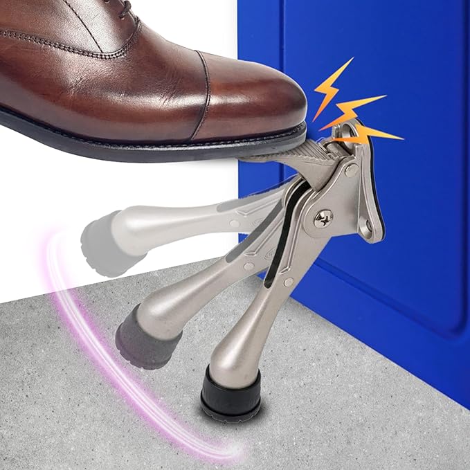 One Touch Kickdown Door Stopper, Door Holder, Heavy Duty Door Stops, Bottom of - Image 2