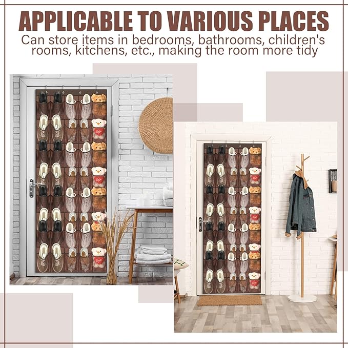 Windyun 40 Over the Door Shoe Organizer Large Breathable Mesh Pockets Hanging - Image 6