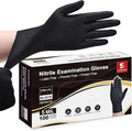 Schneider Black Nitrile Exam Gloves, 5 Mil Disposable Gloves, Latex Free & by Schneider