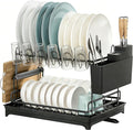 2 Tier Dish Drying Rack Carbon Steel Screw Free by HomeKitchenEssentials