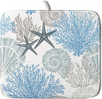 Coastal Blue Gray Dish Drying Pad 16 x 18 Inch by APORTT