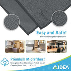 AIDEA Microfiber Cleaning Cloth Grey 24PK, Microfiber Towels - Image 7