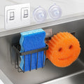 Sponge Holder for Kitchen Sink, Sponge Caddy for Scrub Daddy / Scrub Mommy by MakeLifeBetterEasier