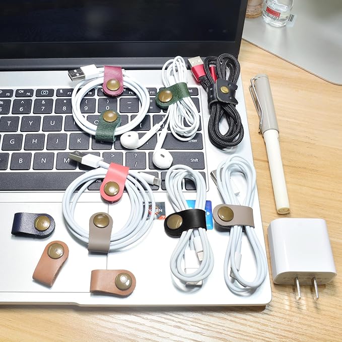 CAILLU Cord Organizer, Cord Keeper, Cable Organizer USB Holder, Cable Straps - Image 5