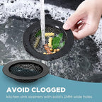 Mudder 3 Pcs Kitchen Sink Drain Strainer and Stopper Stainless Steel Garbage - Image 5