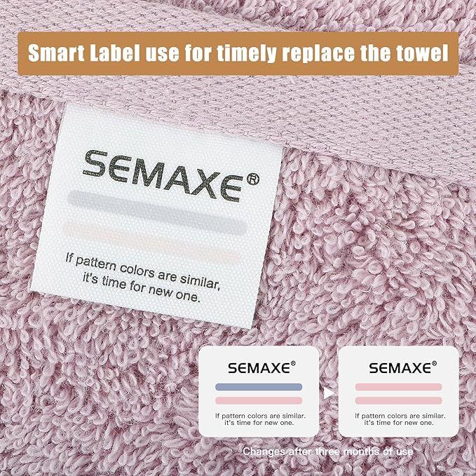 SEMAXE 18-Pack Bath Towel Set Include 6 Bath Towels, 6 Hand Towels, 6 Wash - Image 3
