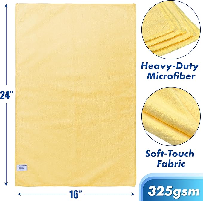 Simple Houseware 9-Pack Microfiber Cleaning Towels, Heavy-Duty & Reusable Cloths - Image 2