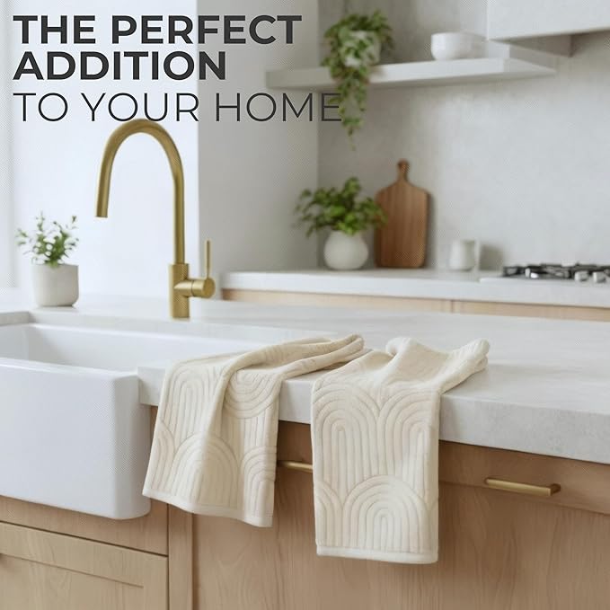 KIBAGA Decorative Hand Towels for Your Bathroom Or Kitchen – Luxurious Set of 2 - Image 4