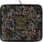 Absorbent Dish Drying Mat Colorful Flowers Microfiber Pad by Giwawa