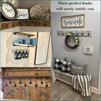 Rustic Entryway Hooks-6 Pack Farmhouse Hooks - Image 6