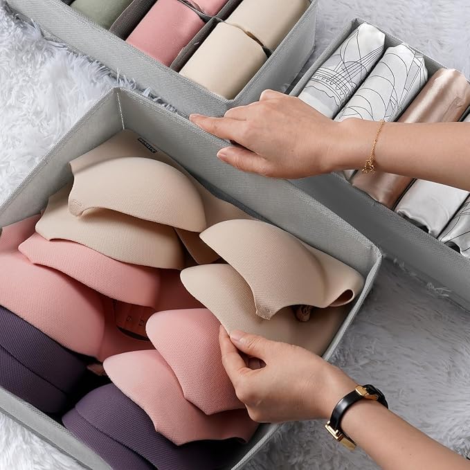 Criusia Drawer Organizer Clothes, 8 Pack Dresser Organizer - Image 8