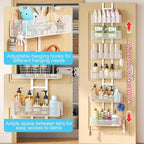 Over The Door Organizer, Metal Hanging Door Organizer - Image 4